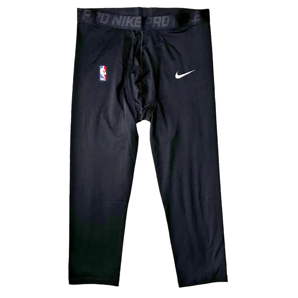 NWOT NikePro NBA Basketball Crop Compression Pants Black Men's XXL